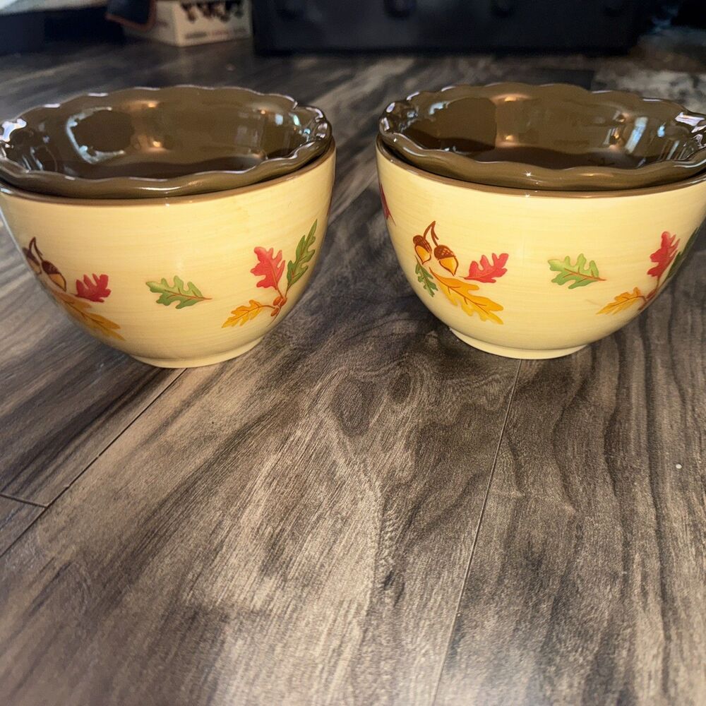 2 Ganz Fall Tableware Dip Chillers 6 In Large Bowls 6 Inch Small Bowls